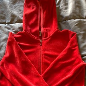 Juicy couture velour track zip up size medium